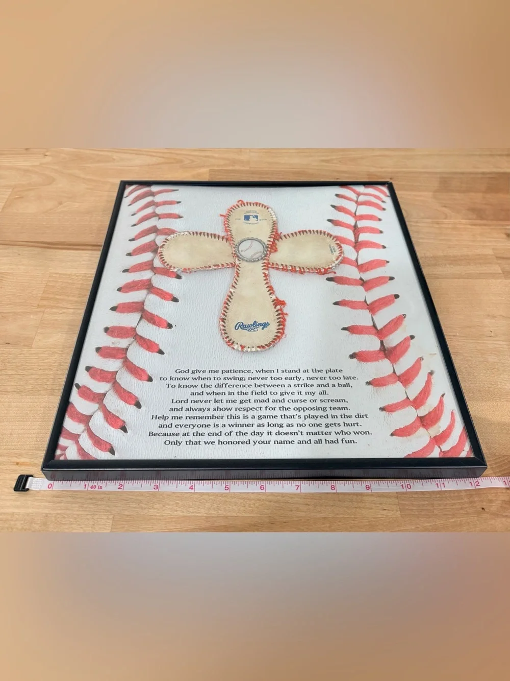 Rawlings framed baseball